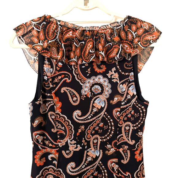 ARITZIA Wilfred Paisley Ruffled Maxi Dress Sz 2 - Picture 4 of 5